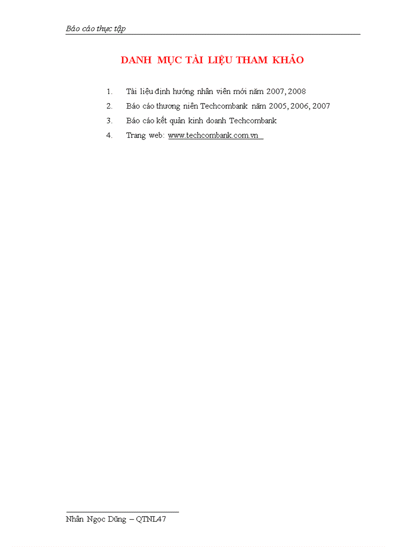 image for page Báo cáo thực tập tại Ngân hàng TMCP Kỹ thương Việt Nam