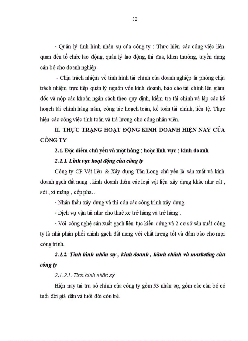 image for page Báo cáo thực tập tại Công ty CP Vật liệu và Xây dựng Tân Long