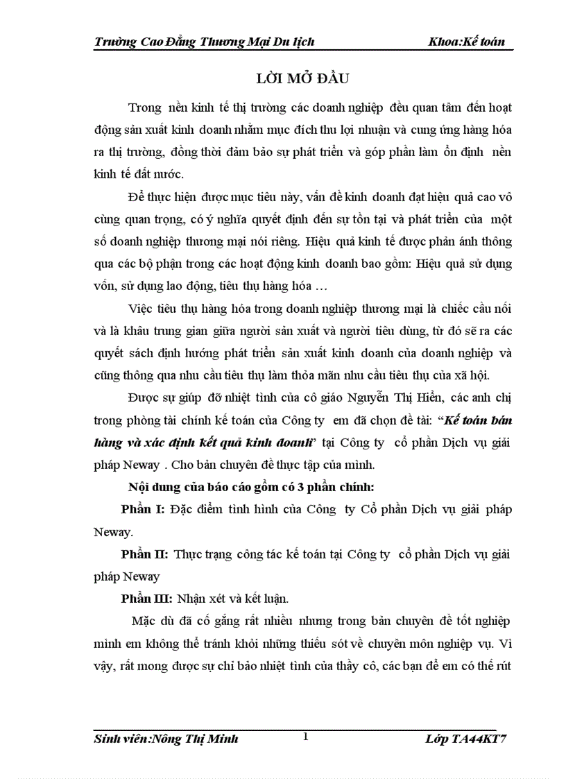 image for page Kế toán bán hàng và xác định kết quả kinh doanh tại Công ty cổ phần Dịch vụ giải pháp Neway