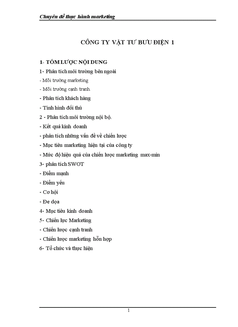 image for page Báo cáo thực tập tại Công ty vật tư bưu điện 1