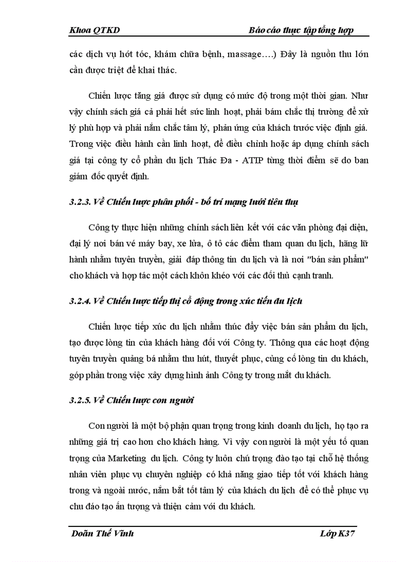 image for page Báo cáo thực tập tổng hợp tại Công ty cổ phần Du lịch Thác Đa - ATIP