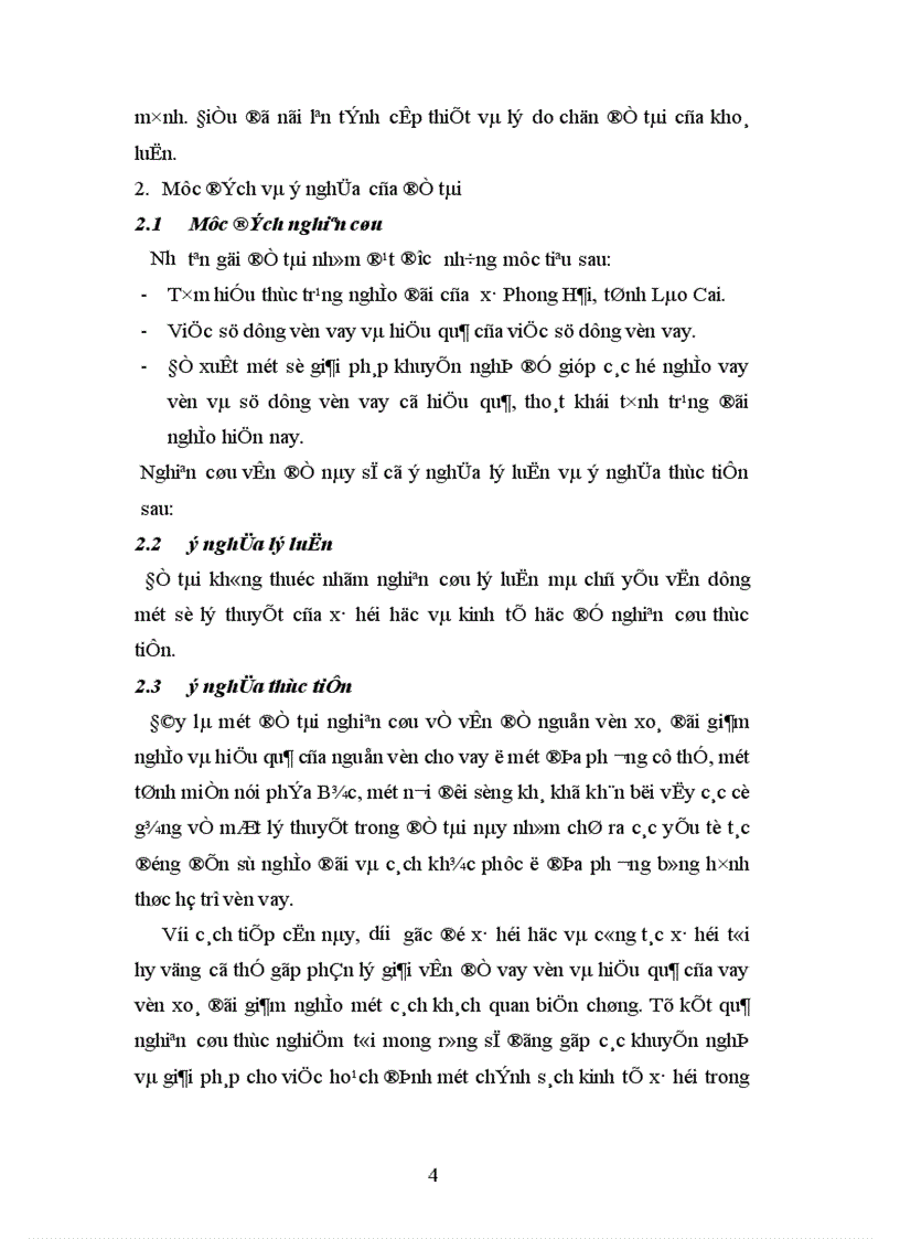 image for page Hỗ trợ vay vốn xoá đói giảm nghèo và hiệu quả vốn vay của các hộ nghèo ở xâ Phong Hải, huyện Bảo Thắng, tỉnh Lào Cai nhằm nêu lên thực trạng nghèo đói và cách khắc phục tình trạng nghèo đói ở đây
