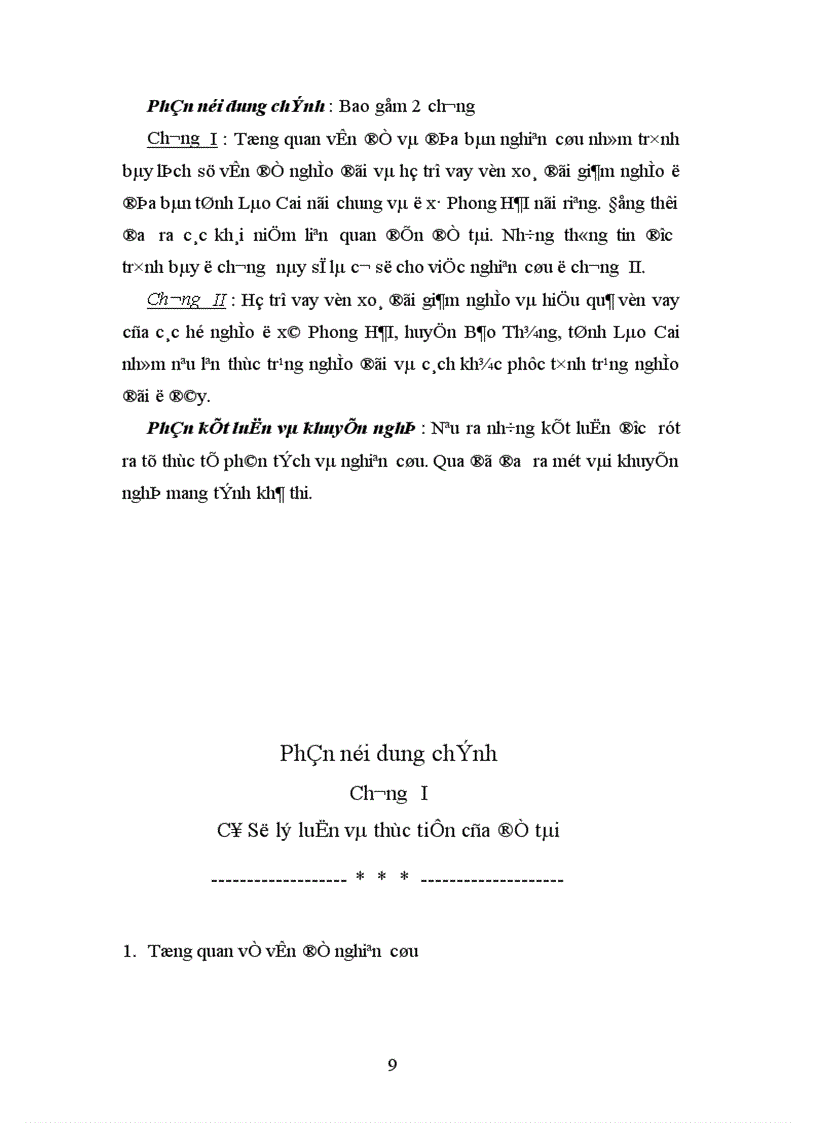image for page Hỗ trợ vay vốn xoá đói giảm nghèo và hiệu quả vốn vay của các hộ nghèo ở xâ Phong Hải, huyện Bảo Thắng, tỉnh Lào Cai nhằm nêu lên thực trạng nghèo đói và cách khắc phục tình trạng nghèo đói ở đây