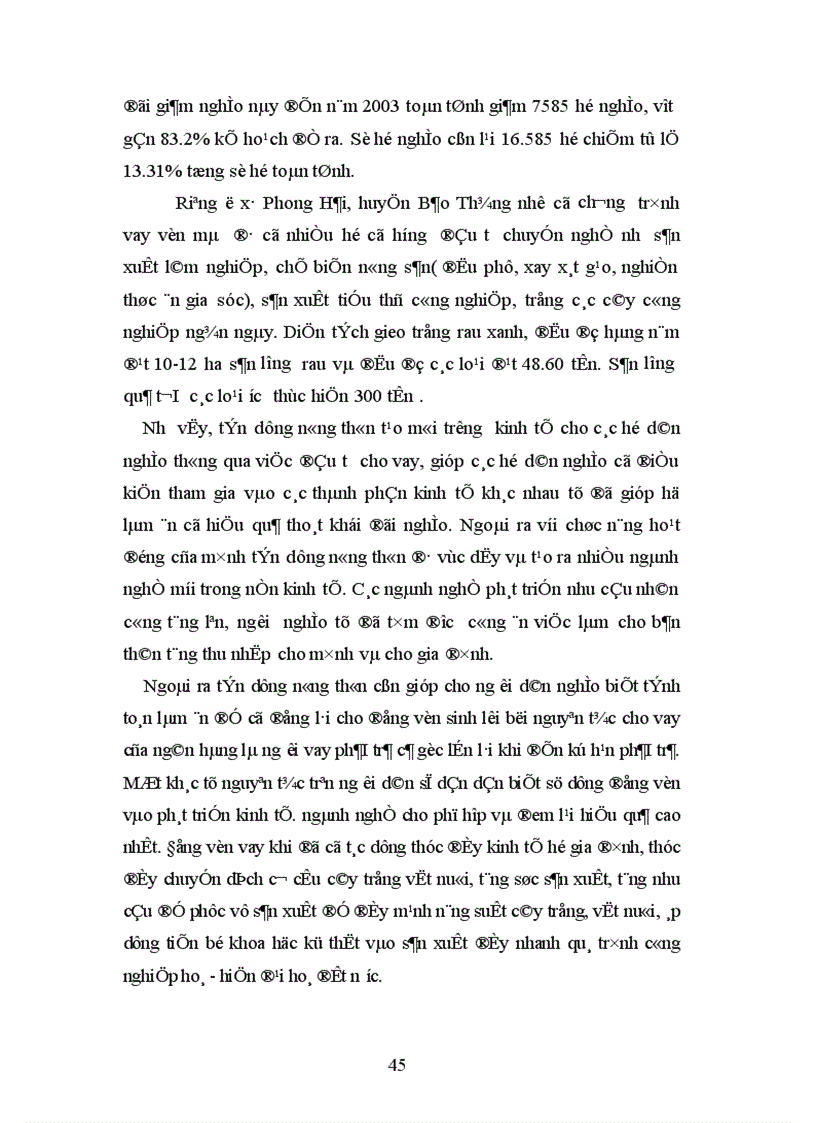 image for page Hỗ trợ vay vốn xoá đói giảm nghèo và hiệu quả vốn vay của các hộ nghèo ở xâ Phong Hải, huyện Bảo Thắng, tỉnh Lào Cai nhằm nêu lên thực trạng nghèo đói và cách khắc phục tình trạng nghèo đói ở đây