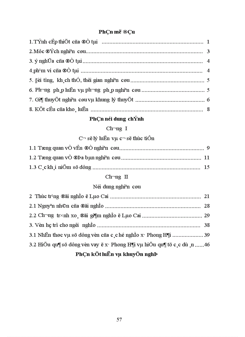 image for page Hỗ trợ vay vốn xoá đói giảm nghèo và hiệu quả vốn vay của các hộ nghèo ở xâ Phong Hải, huyện Bảo Thắng, tỉnh Lào Cai nhằm nêu lên thực trạng nghèo đói và cách khắc phục tình trạng nghèo đói ở đây