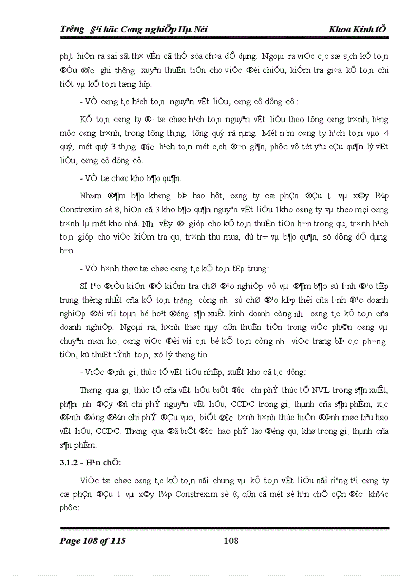 image for page Hoàn thiện công tác kế toán nguyên vật liệu và công cụ dụng cụ tại Công ty cổ phần đầu tư và xây lắp Contrexim số 8