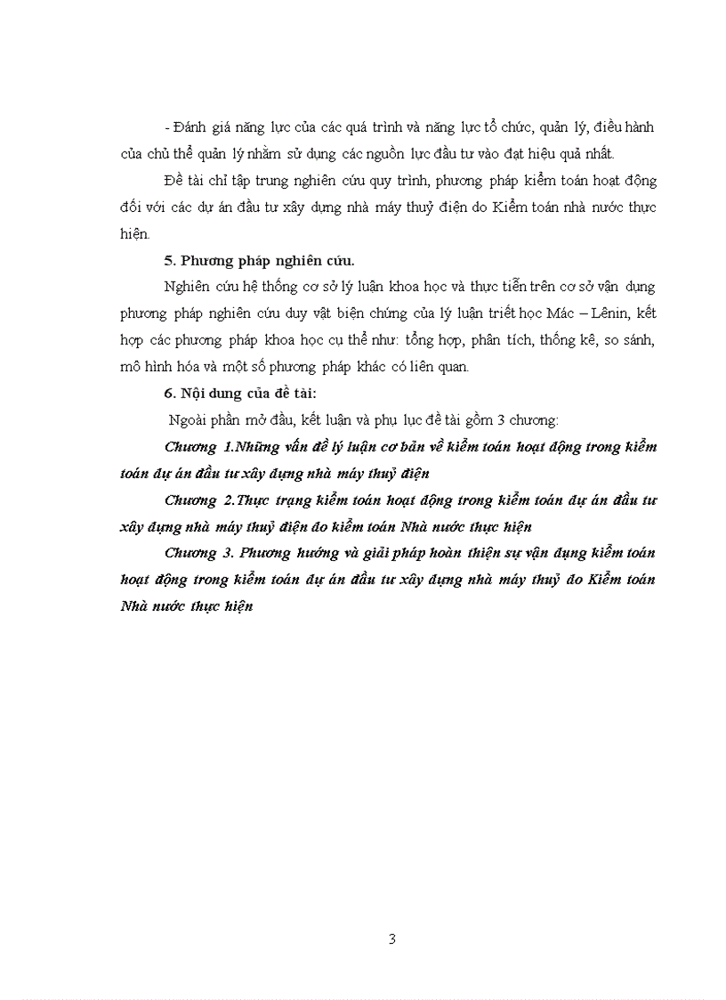 image for page Vận dụng kiểm toán hoạt động vào kiểm toán đầu tư xây dựng nhà máy thuỷ điện do kiểm toán nhà nước thực hiện