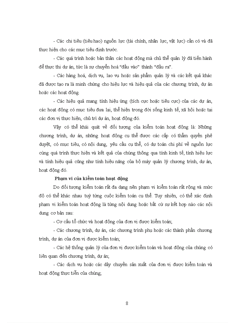 image for page Vận dụng kiểm toán hoạt động vào kiểm toán đầu tư xây dựng nhà máy thuỷ điện do kiểm toán nhà nước thực hiện