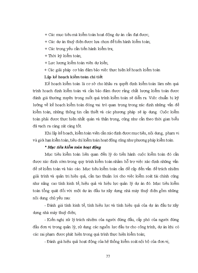 image for page Vận dụng kiểm toán hoạt động vào kiểm toán đầu tư xây dựng nhà máy thuỷ điện do kiểm toán nhà nước thực hiện
