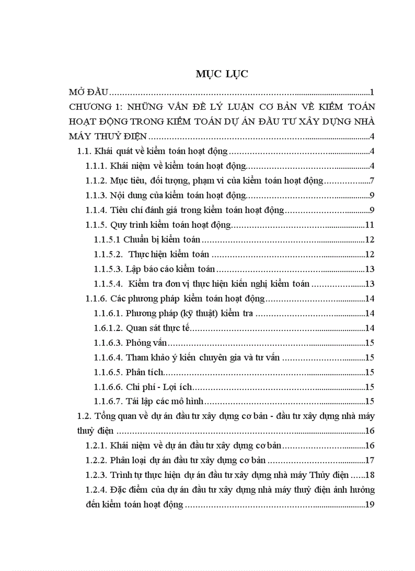 image for page Vận dụng kiểm toán hoạt động vào kiểm toán đầu tư xây dựng nhà máy thuỷ điện do kiểm toán nhà nước thực hiện