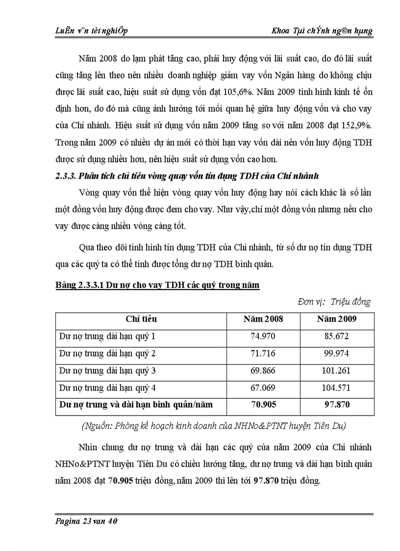 image for page Giải pháp nâng cao chất lượng tín dụng trung và dài hạn tại Chi nhánh NHNo&PTNT huyện Tiên Du, tỉnh Bắc Ninh