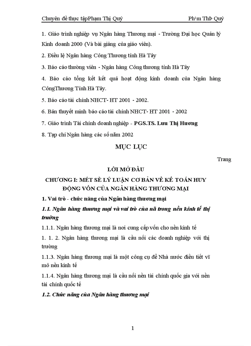 image for page Giải pháp nâng cao nghiệp vụ hoạt động huy động vốn tại Ngân Hàng Công Thương Tỉnh Hà Tây 1