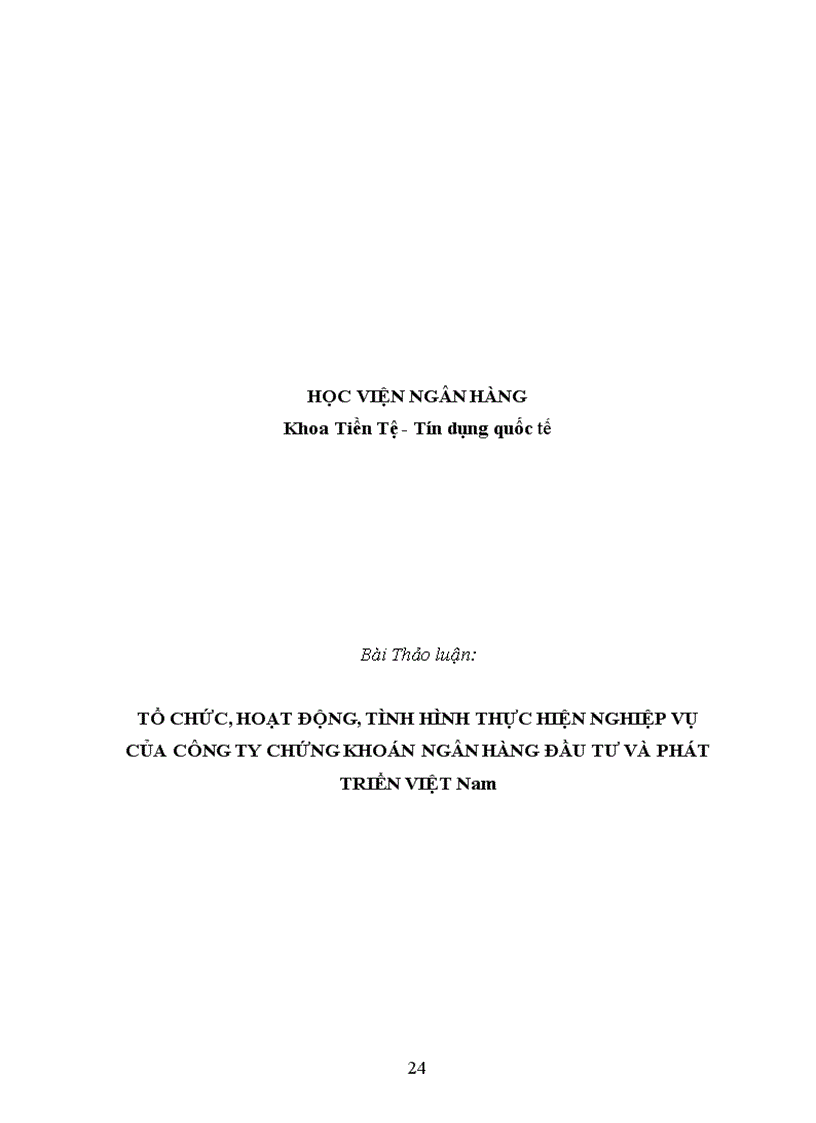 image for page Công ty chứng khoán ngân hàng đầu tư và phát triển Việt Nam BSC