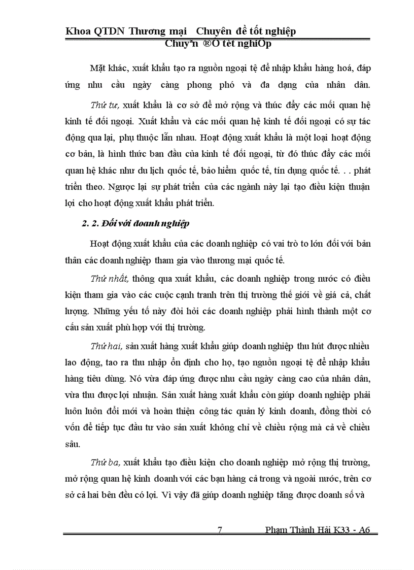 image for page Một số Biện pháp thúc đẩy hoạt động xuất khẩu ở Công ty xuất nhập khẩu Hà Tây