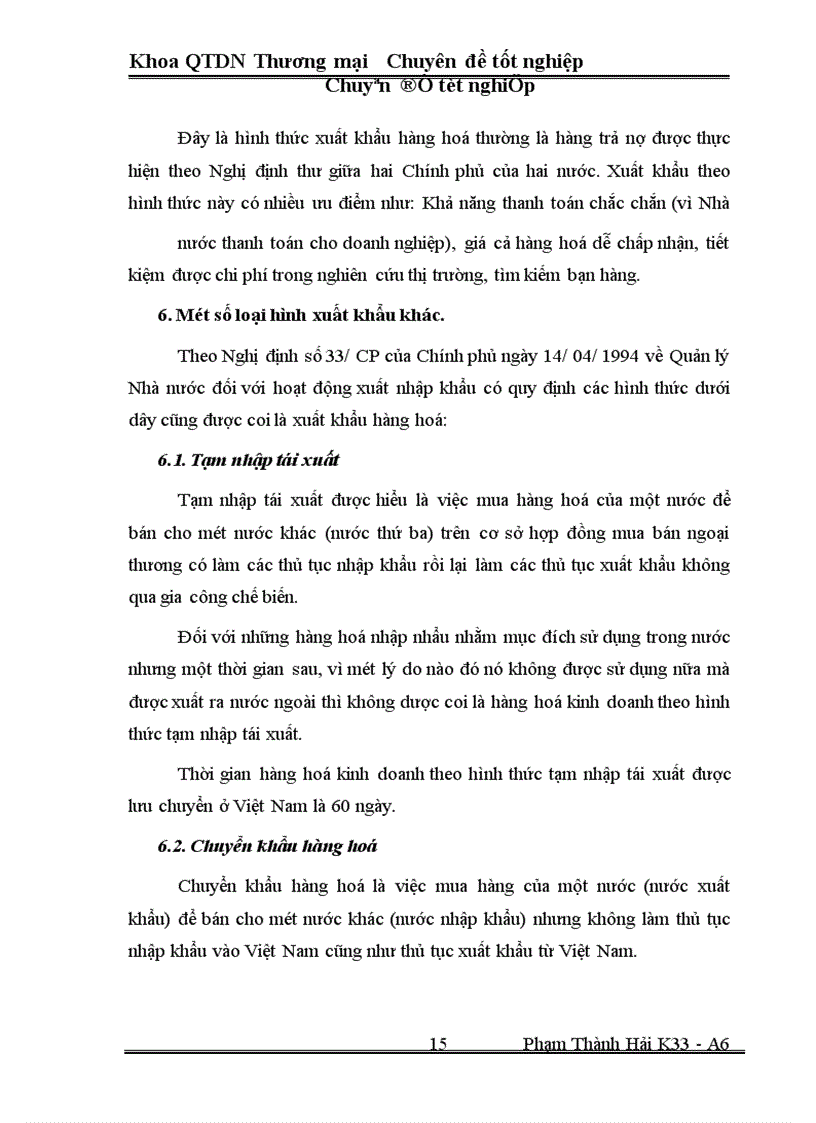 image for page Một số Biện pháp thúc đẩy hoạt động xuất khẩu ở Công ty xuất nhập khẩu Hà Tây