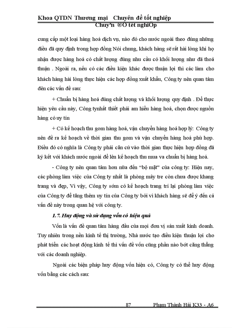 image for page Một số Biện pháp thúc đẩy hoạt động xuất khẩu ở Công ty xuất nhập khẩu Hà Tây