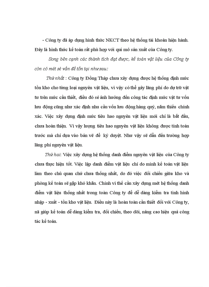 image for page Hoàn thiện công tác kế toán nguyên vật liệu ở Công ty Đồng Tháp 1