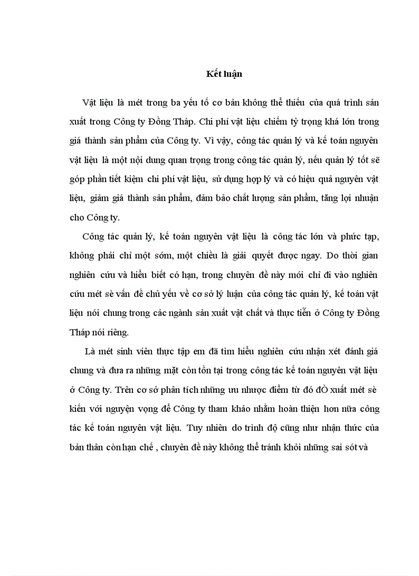 image for page Hoàn thiện công tác kế toán nguyên vật liệu ở Công ty Đồng Tháp 1