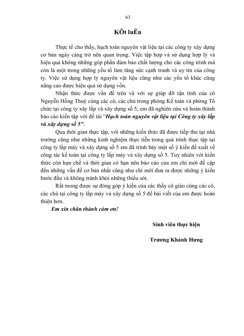 image for page Hạch toán nguyên vật liệu tại Công ty xây lắp và xây dựng số 5 1
