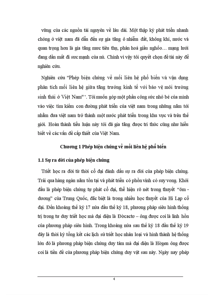 image for page Phép biện chứng về mối liên hệ phổ biến và vận dụng phân tích mối liên hệ giữa tăng trưởng kinh tế với bảo vệ môi trường sinh thái ở Việt Nam