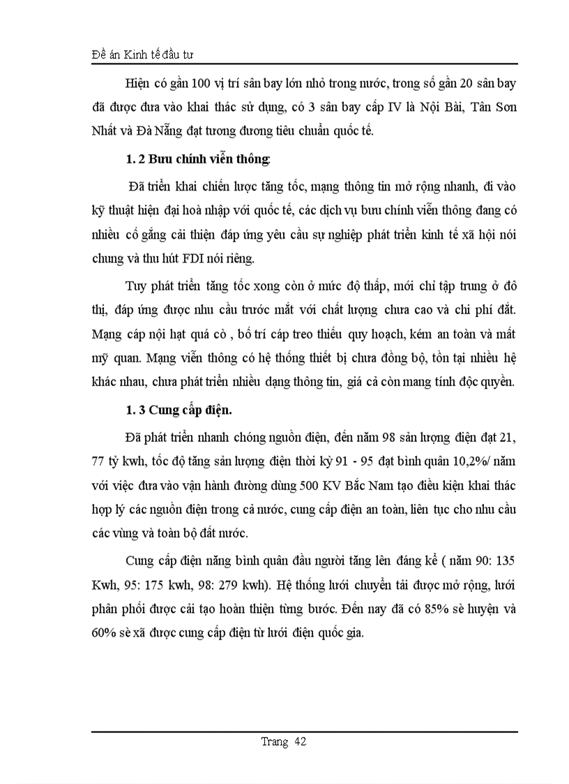 image for page Thực trạng đầu tư phát triển cơ sở hạ tầng kỹ thuật ở Việt Nam trong thời gian qua và một số giải pháp trong thời gian tới nhằm thu hút vốn đầu tư trực tiếp nước ngoài 1