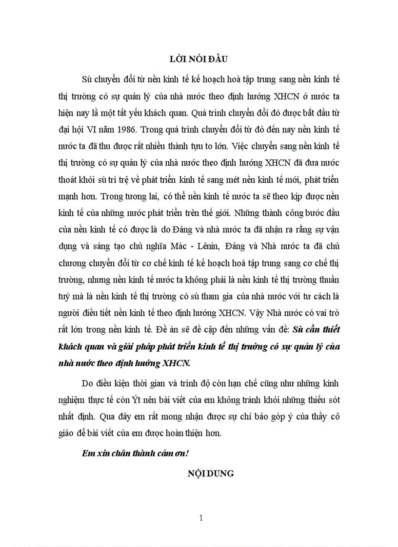 image for page Sự cần thiết khách quan và giải pháp phát triển kinh tế thị trường có sự quản lý của nhà nước theo định hướng XHCN