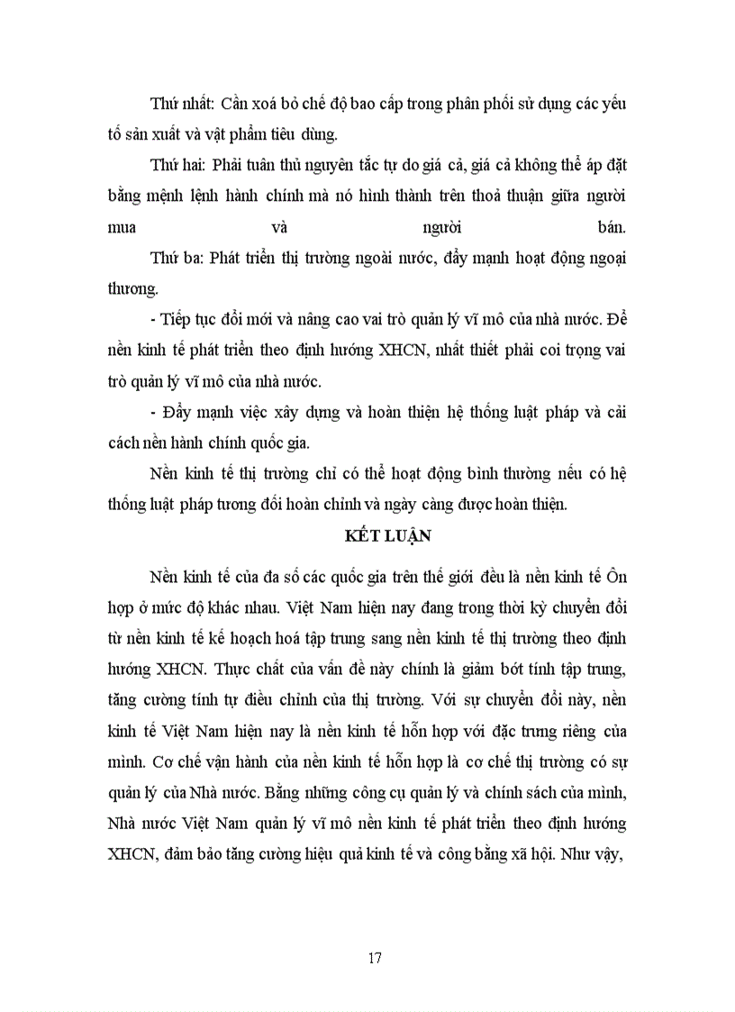 image for page Sự cần thiết khách quan và giải pháp phát triển kinh tế thị trường có sự quản lý của nhà nước theo định hướng XHCN