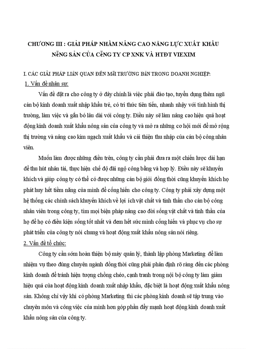 image for page Thực trạng và giải pháp nâng cao năng lực xuất khẩu nông sản của Công ty cổ phần xuất nhập khẩu và hợp tác đầu tư Vilexim