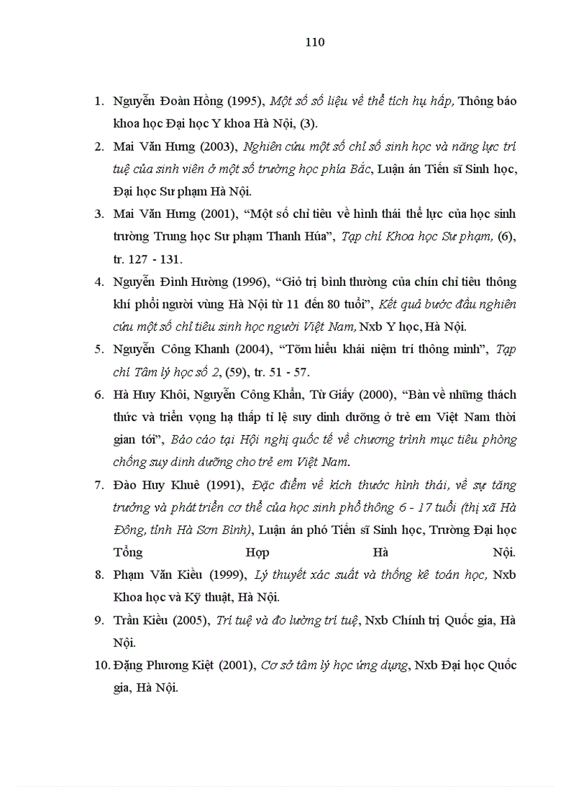 image for page Nghiên cứu một số chỉ số thể lực và trí tuệ của trẻ em lứa tuổi mầm non tại một số xã huyện Kiến Xương tỉnh Thái Bình