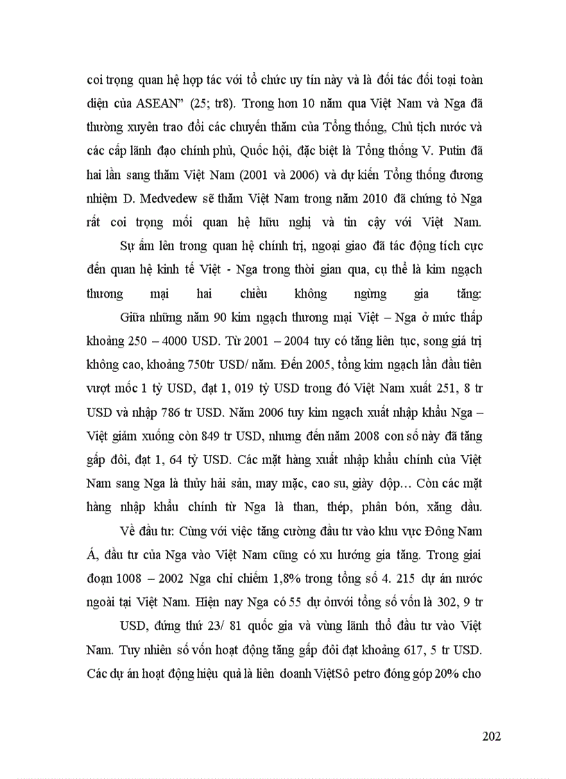 image for page Quan hệ Nga ASEAN từ 1991 2008