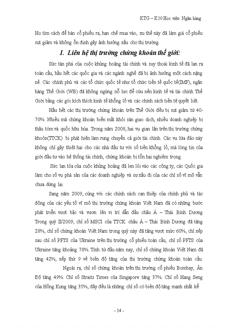 image for page Thực trạng thị trường chứng khoán Việt Nam và liên hệ thị trường chứng khoán thế giới