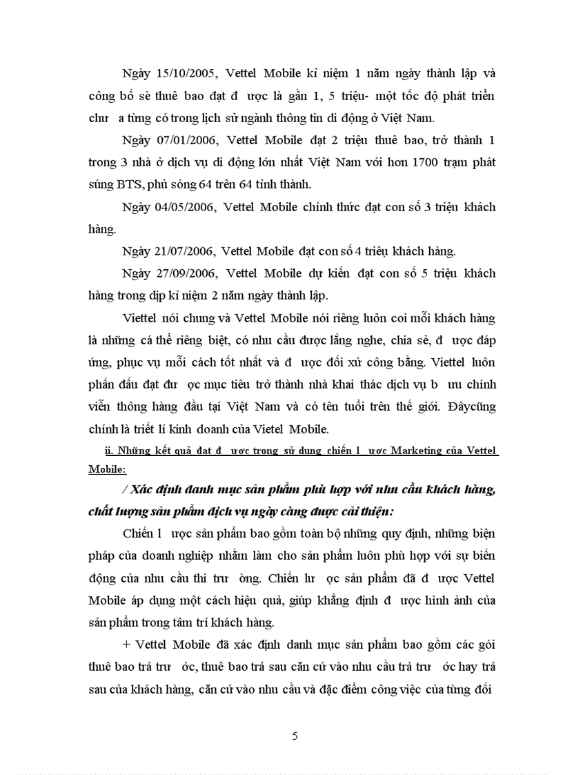 image for page Thực trạng sử dụng Marketing của công ty điện thoại di động Viettel