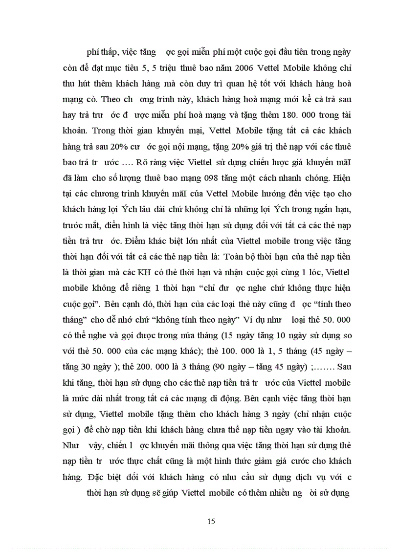 image for page Thực trạng sử dụng Marketing của công ty điện thoại di động Viettel