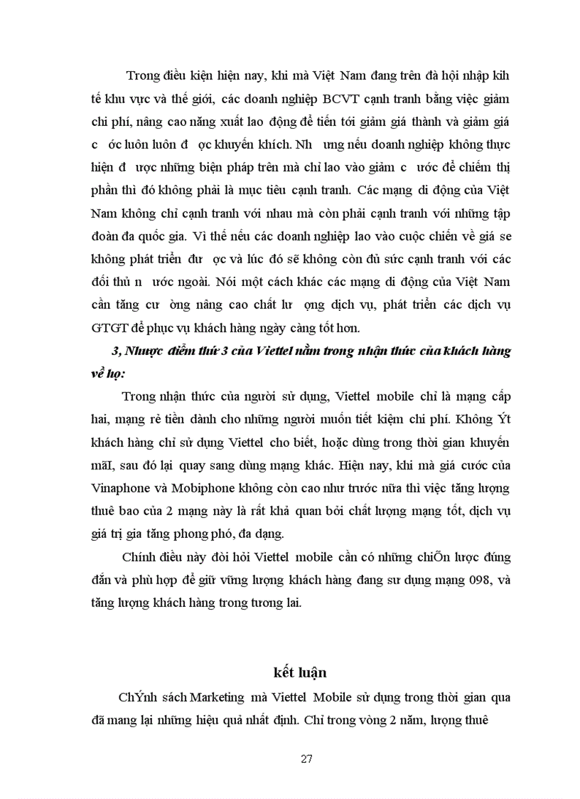 image for page Thực trạng sử dụng Marketing của công ty điện thoại di động Viettel