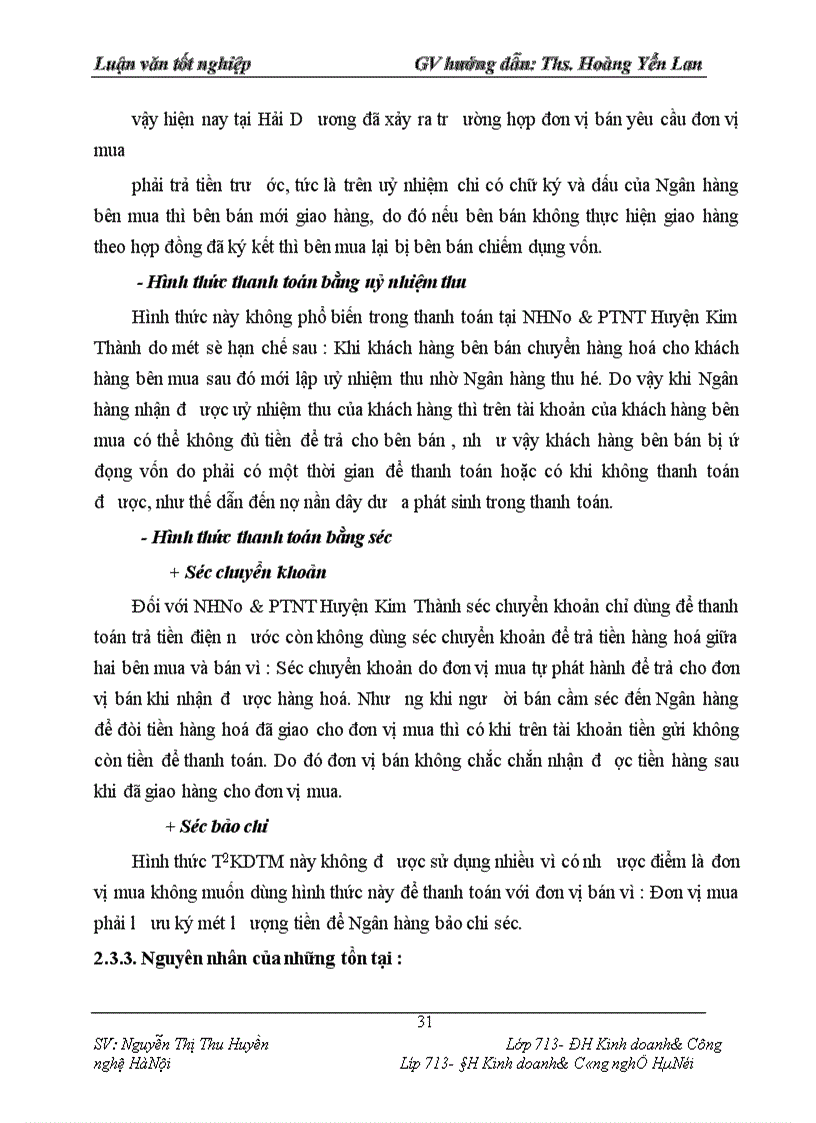 image for page Một số giải pháp nâng cao hiệu quả hoạt động thanh toán không dùng tiền mặt tại chi nhánh NHNo PTNT Huyện Kim Thành