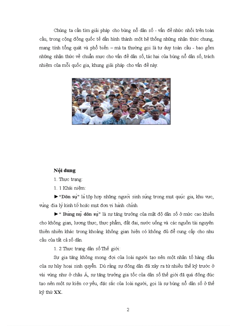 image for page Thực trạng dân số tác động đến môi trường trên thế giới