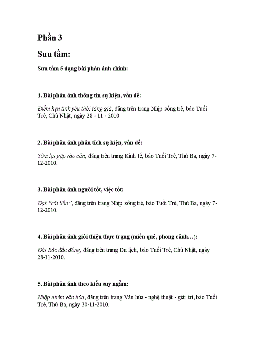 image for page Những đặc trưng cơ bản của thể loại bài phản ánh