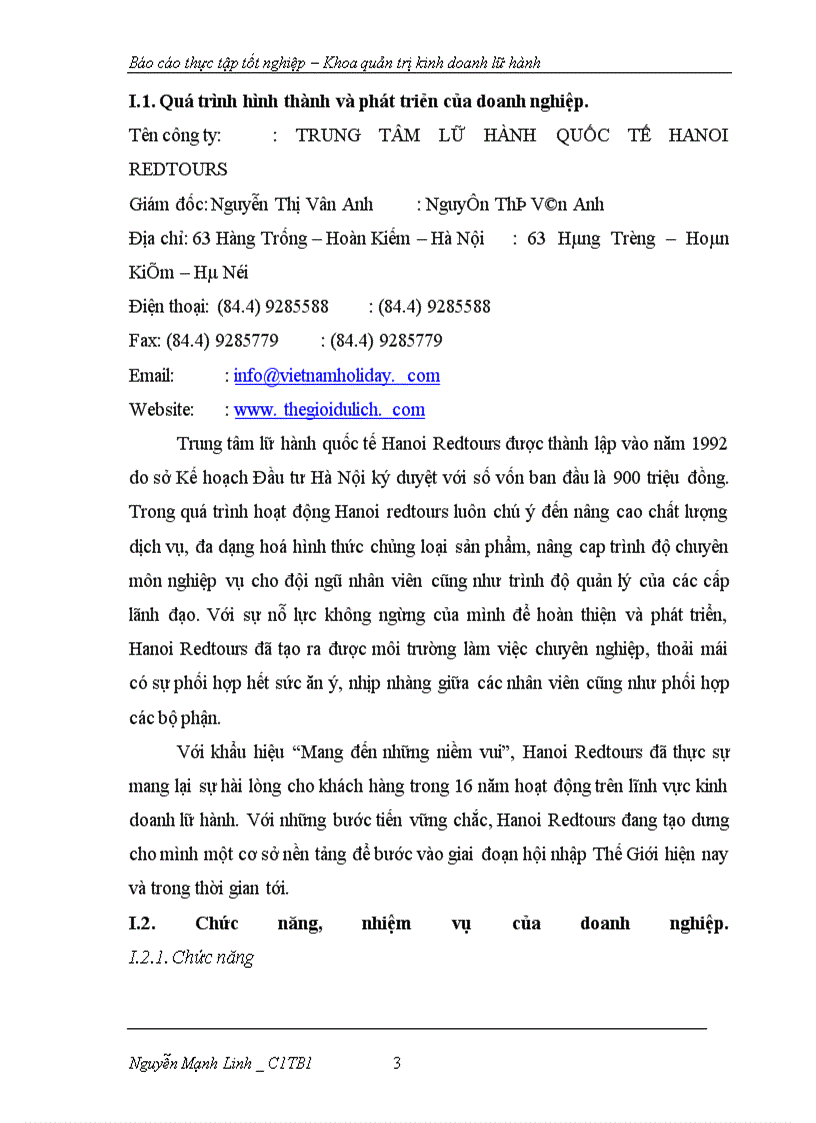 image for page Báo cáo thực tập tốt nghiệp Khoa quản trị kinh doanh lữ hành