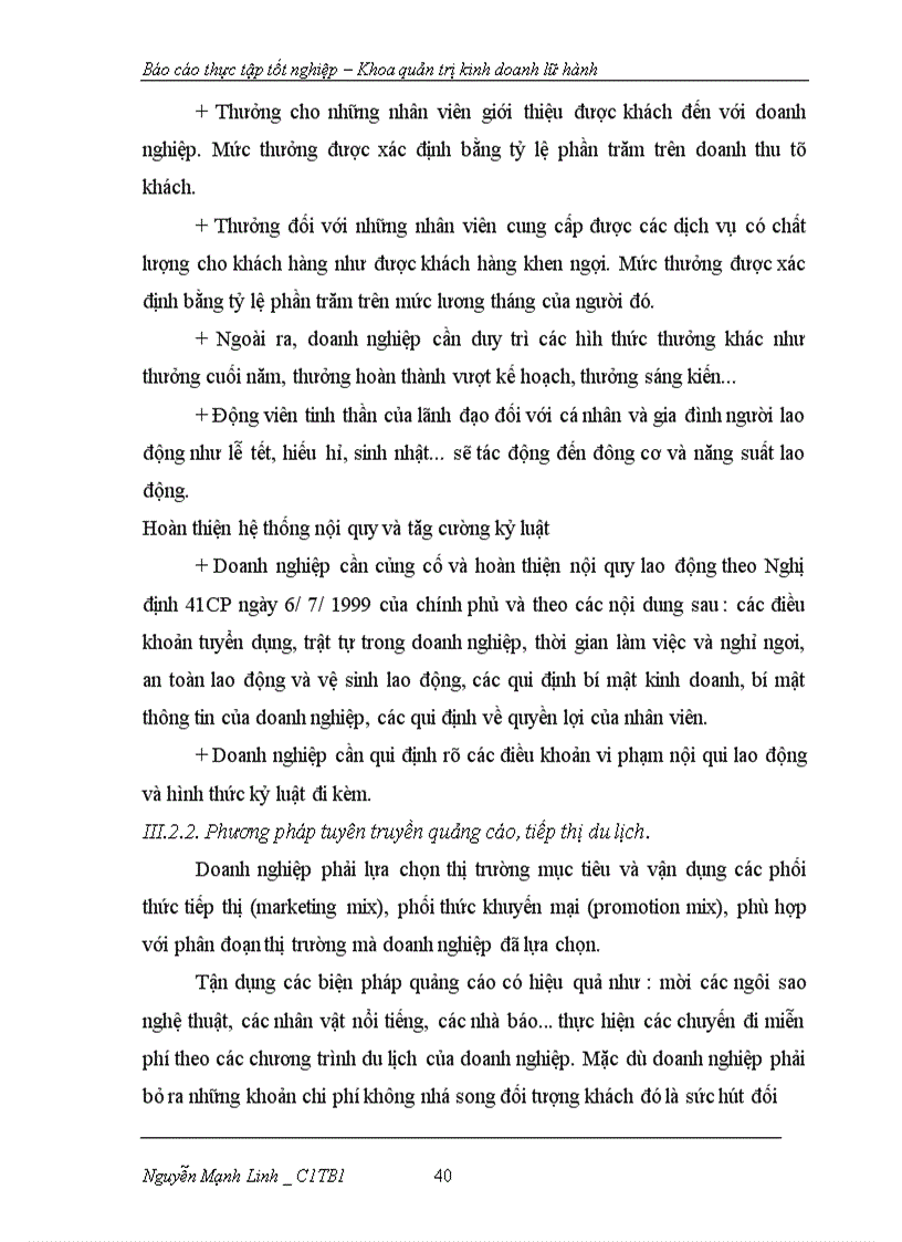 image for page Báo cáo thực tập tốt nghiệp Khoa quản trị kinh doanh lữ hành