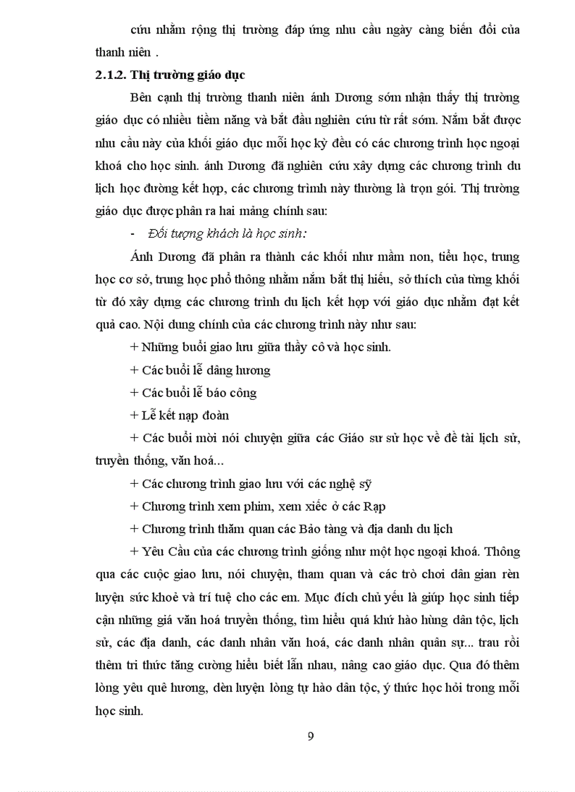 image for page Báo cáo thực tập tổng hợp về trung tâm thương mại và lữ hành quốc tế ánh Dương