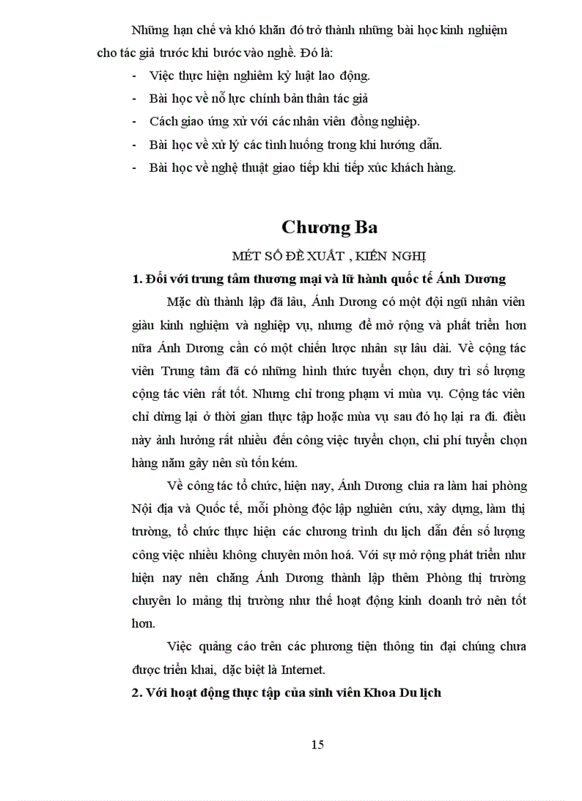 image for page Báo cáo thực tập tổng hợp về trung tâm thương mại và lữ hành quốc tế ánh Dương