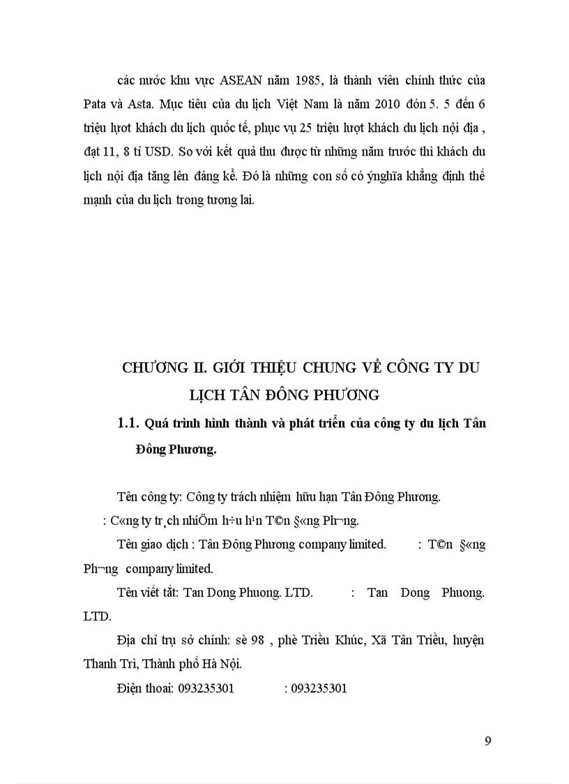 image for page Thực trạng hoạt động hơớng dẫn của công ty Du Lịch tân đông phương