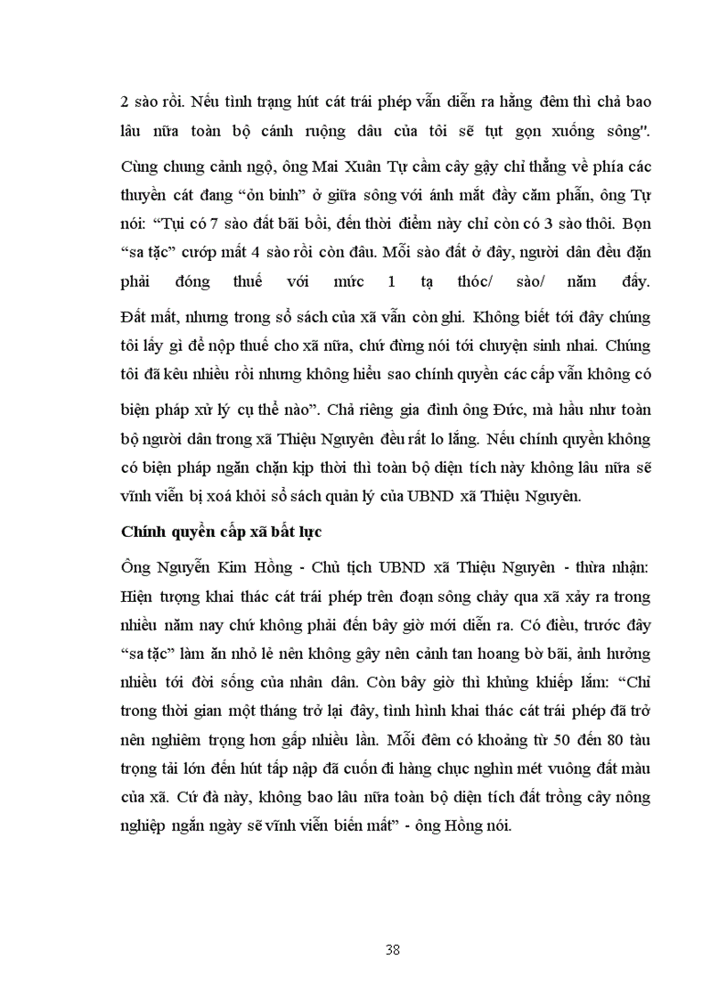 image for page Một vấn đề được nhiều người quan tâm đó là tình trạng khai thác cát bừa bãi