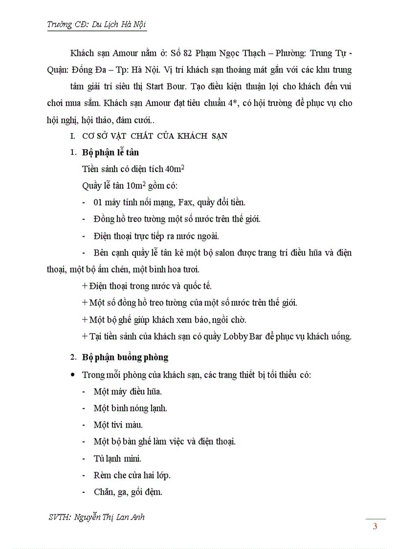 image for page Thực trạng hoạt động kinh doanh của khách sạn Amour