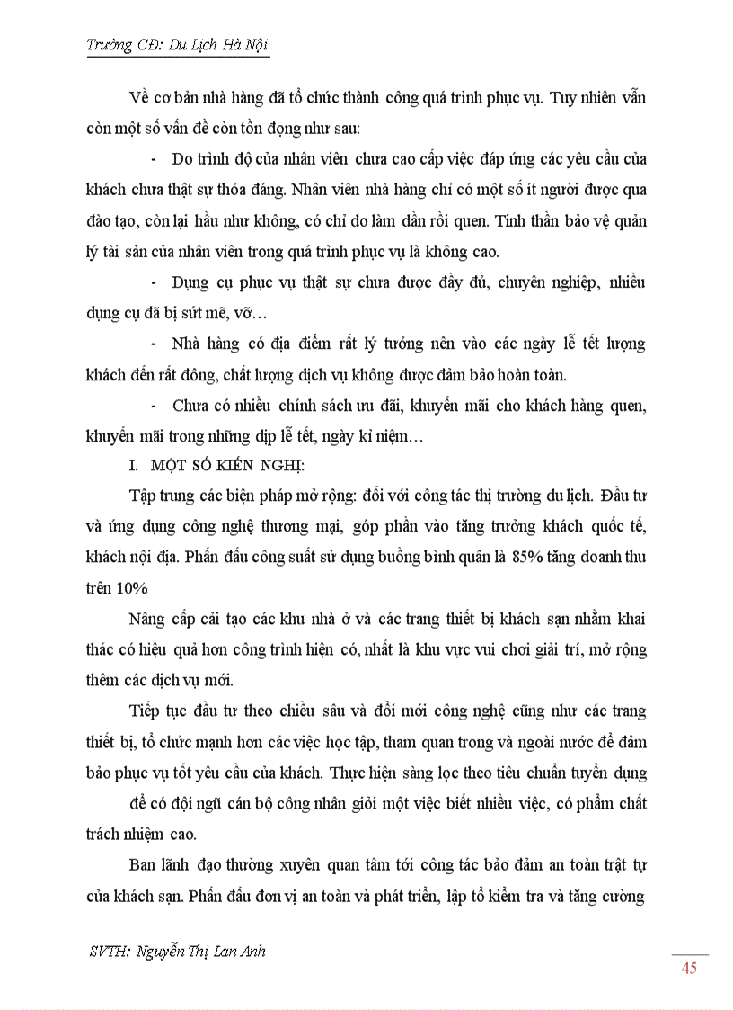 image for page Thực trạng hoạt động kinh doanh của khách sạn Amour