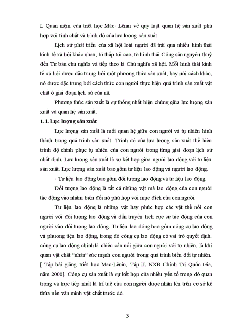 image for page Quan niệm của triết học Mác Lênin về quy luật quan hệ sản xuất phù hợp với tính chất và trình độ của lực lượng sản xuất