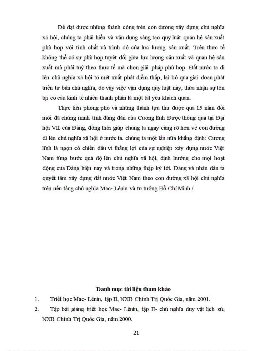 image for page Quan niệm của triết học Mác Lênin về quy luật quan hệ sản xuất phù hợp với tính chất và trình độ của lực lượng sản xuất