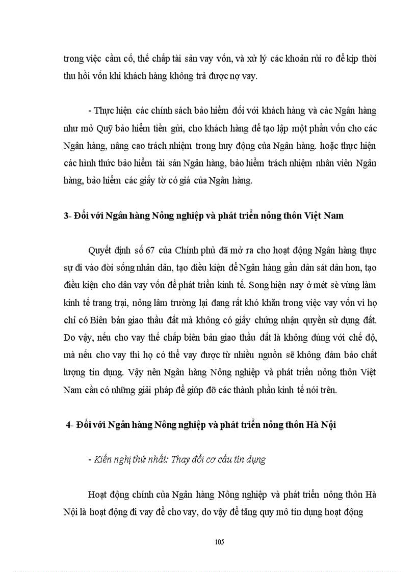 image for page Thực trạng tín dụng và rủi ro tín dụng tại Ngân hàng Nông nghiệp và phát triển nông thôn Hà Nội 1