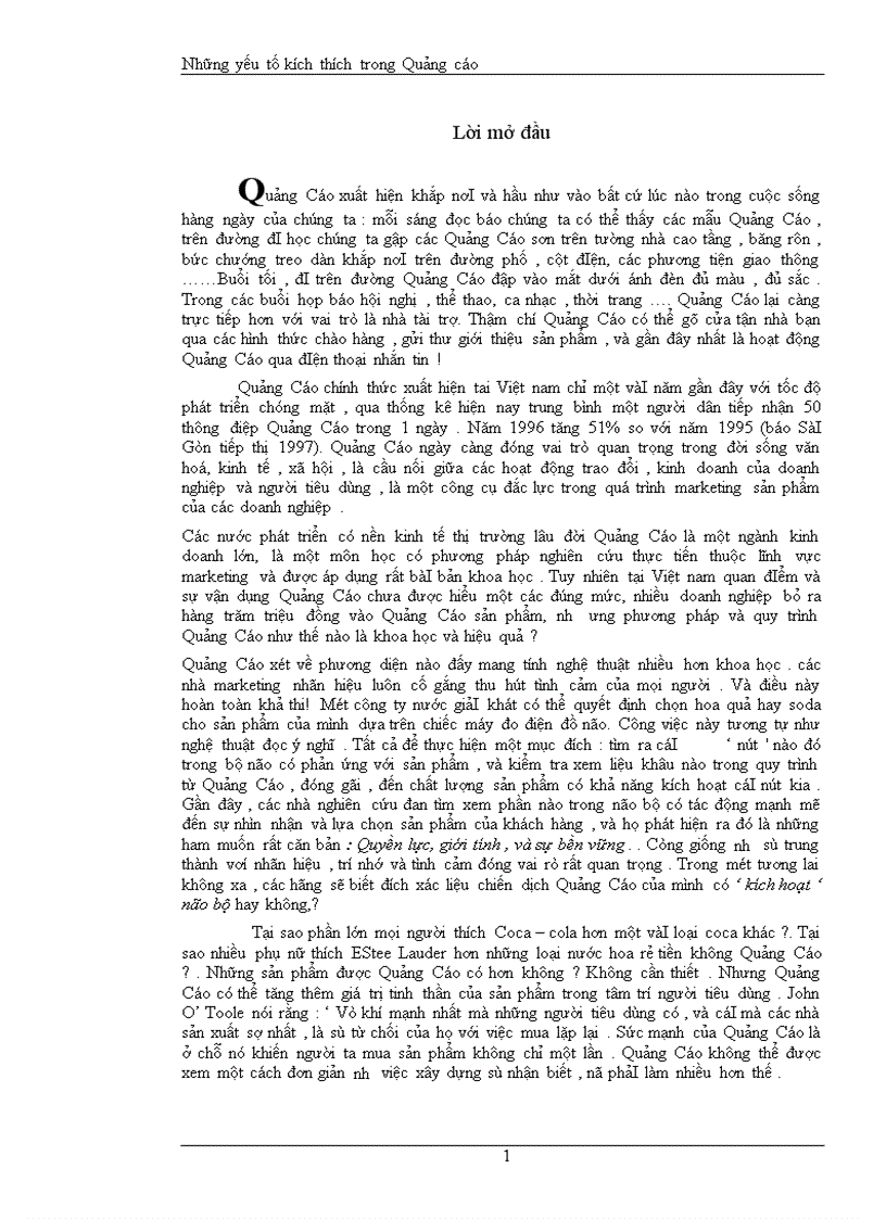 image for page Những yếu tố kích thích trong Quảng cáo