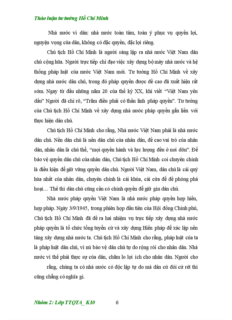 image for page Trình bày quan điểm Hồ Chí Minh về một nhà nước của dân do dân và vì dân